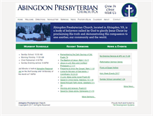 Tablet Screenshot of abingdonpresbyterianchurch.org